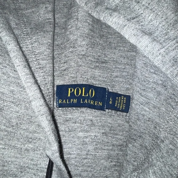 Polo Ralph Lauren Double-Knit Grey Zip-Up Sweater - Picture 4 of 5